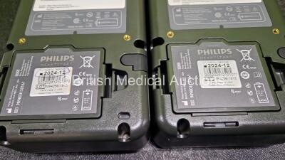 2 x Philips FR3 Defibrillators (Both Power Up) in Carry Case with 2 x LiMnO2 Batteries *Install Before - 2024 / 2024* **SN C16H005 / C16H00315** - 4