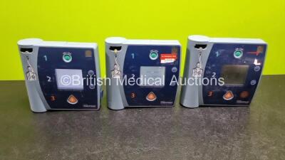 3 x Laerdal Heartstart FR2 Defibrillators (2 x Power Up with Stock Battery Stock Battery Not Included)