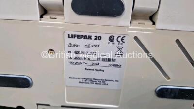 2 x Lifepak 20e Defibrillators / Monitors *Mfd - 2017 / 2007* (Both Power Up) Including Pacer, ECG and Printer Options with 2 x Li-ion Batteries *SN 35551615 / 45975200* - 7