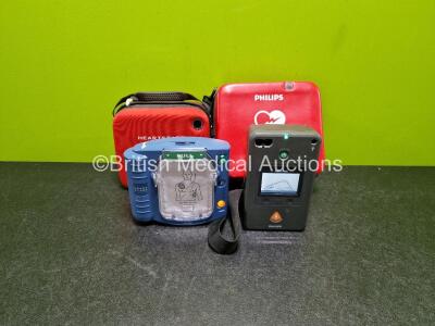 Job Lot Including 1 x Philips FR3 Defibrillator (Powers Up) with 1 x LiMnO2 Battery *Install Before - 2024* and 1 x Philips Heartstart HS1 Defibrillator (Powers Up) with 1 x M5070A Battery *Install Before - 2023* **SN A04B00449 / C18G01377**