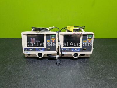 2 x Lifepak 20 Defibrillators / Monitors *Mfd - 2007 / 2006* (Both Power Up) Including ECG and Printer Options