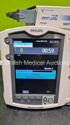 Philips Heartstart MRx Defibrillators (Powers Up) Including Pacer ,ECG and Printer Options with 1 x Philips M3725A Test Load and 1 x 3 Lead ECG Lead *SN US00581791* - 2