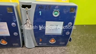 Job Lot Including 1 x Laerdal FR2+ Heartstart Defibrillator, 1 x Philips FR2+ Heartstart Defibrillator (Both Power Up) in Case with 2 x M38623A LiMnO2 Batteries *Install Before - 2024 / 2021* - 3