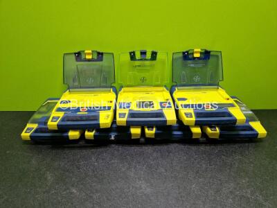 Job Lot Including 1 x Cardiac Science Powerheart AED G3 Pro Defibrillator (Powers Up) and 6 x Cardiac Science Powerheart AED G3 Defibrillators (5 x Power Up)