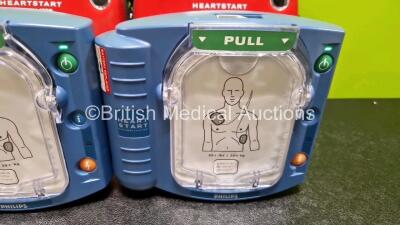 2 x Philips Heartstart HS1 Defibrillators (Both Power Up) In Carry Case with 2 x LiMnO2 M5070A Batteries *Install Before 2026 / 2026* **SN A21C01082 / A21C01678** - 3