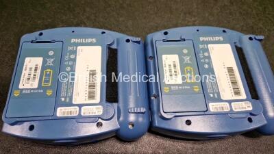 2 x Philips Heartstart HS1 Defibrillators (Both Power Up) In Carry Case with 2 x LiMnO2 M5070A Batteries *Install Before 2026 / 2026* **SN A21C01082 / A21C01678** - 4